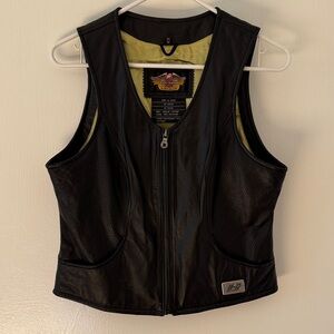 Harley Davidson Black Leather Vest